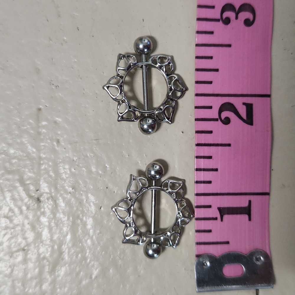 Sunflower Nipple Rings - Picture 2 of 2
